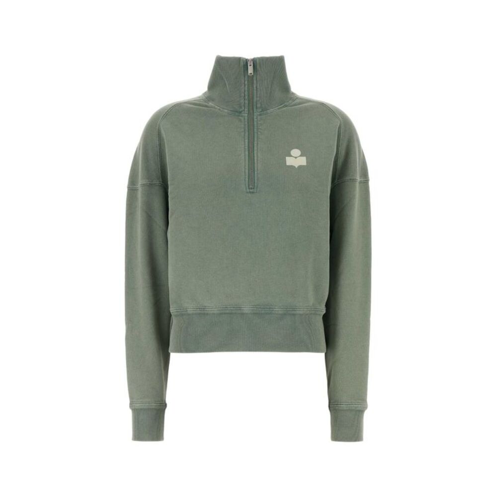 Isabel Marant Etoile Women Sage Green Cotton Blend Ross Sweatshirt